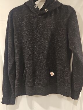 Reflex Black Speckled Hooded Crewneck